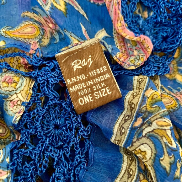 Raj 100% Silk Infinity Lightweight Scarf Wrap - Picture 3 of 4